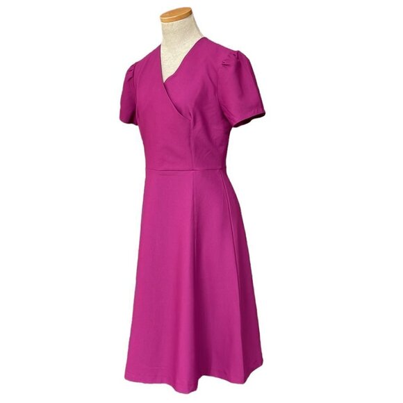 Daisy Dapper Retro Dress A-Line Midi V Neck Purple NWT Size Large L - Picture 3 of 16
